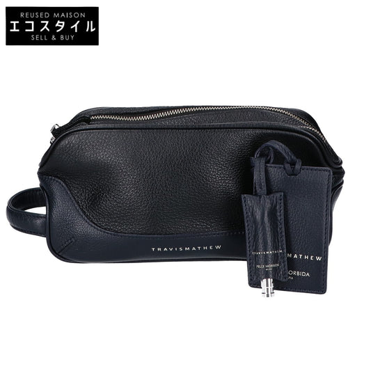 TRAVIS MATHEW TRAVIS MATHEW [Excellent Condition] 7AG071 Leather Second Bag Second Bag Clutch Bag