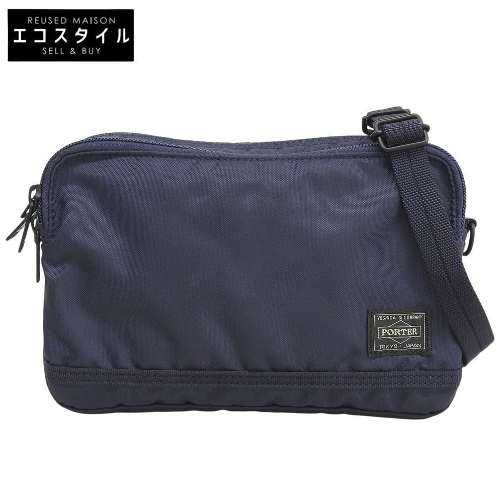 PORTER Beautiful Condition Time Nylon Shoulder Bag Men's Navy 689-05940 Shoulder Bag
