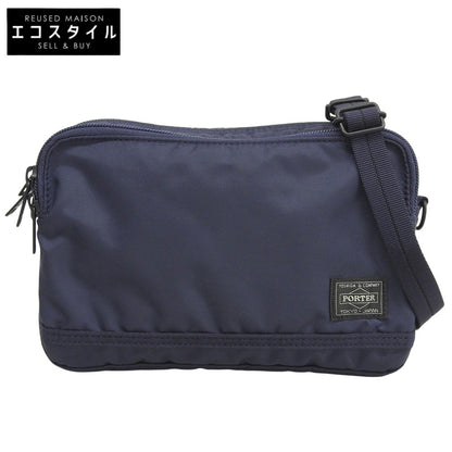 PORTER Beautiful Condition Time Nylon Shoulder Bag Men's Navy 689-05940 Shoulder Bag