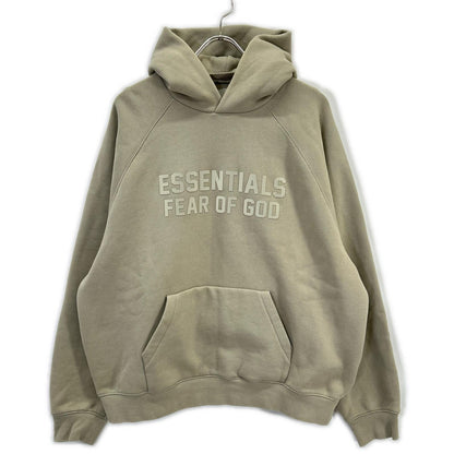 Khaki Cotton Pullover Hoodie Top Men's