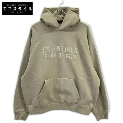 Khaki Cotton Pullover Hoodie Top Men's