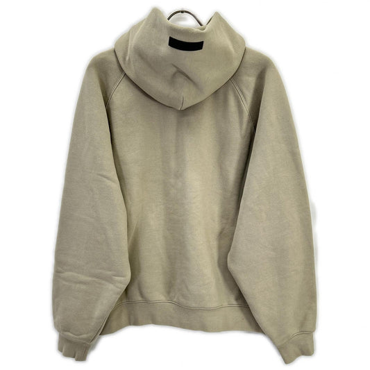 Khaki Cotton Pullover Hoodie Top Men's