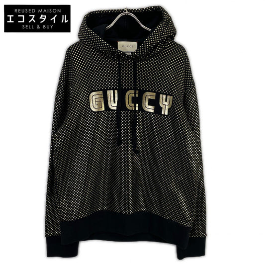 GUCCI グッチ 475364 ブラック GUCCY プリント パーカ トップス