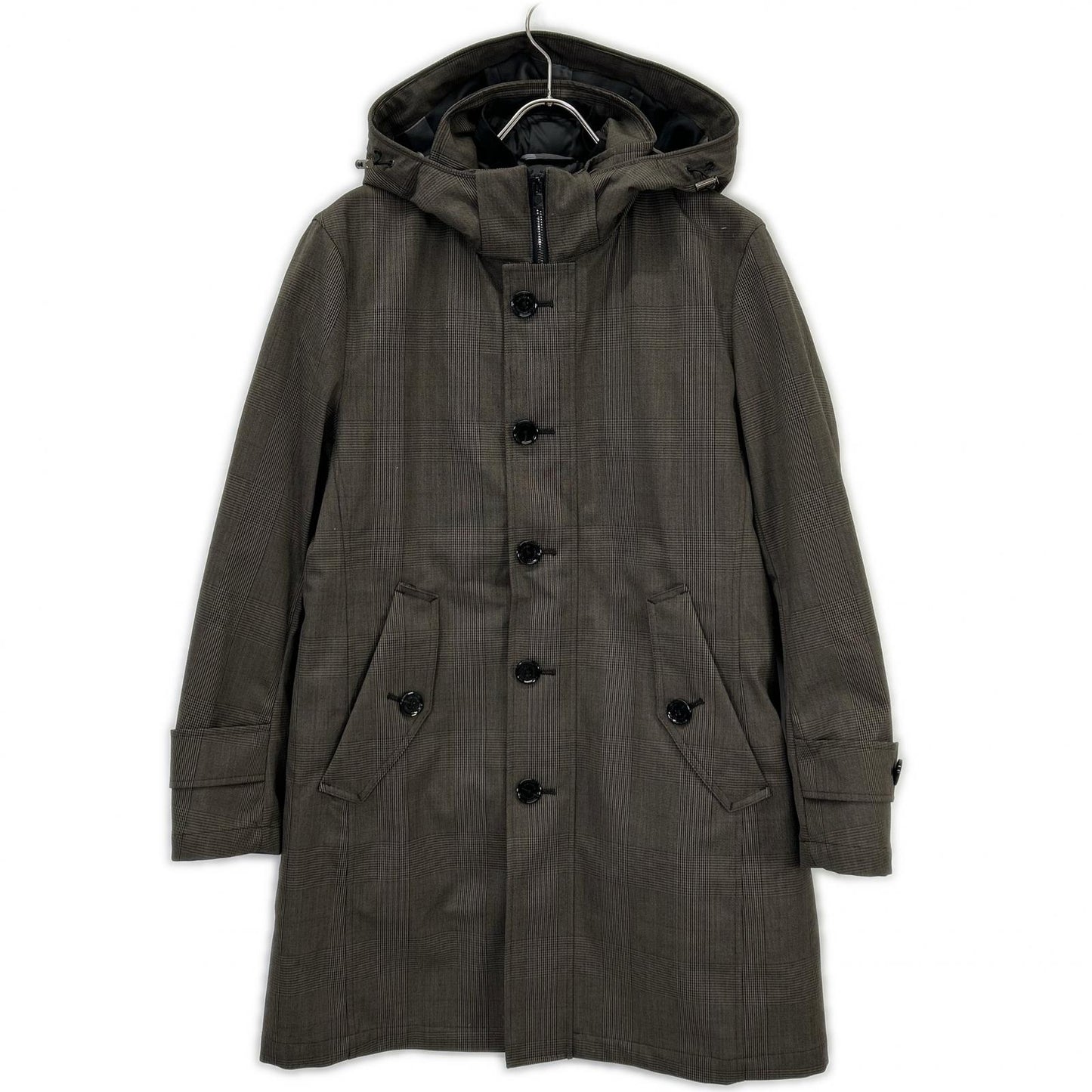BLACK LABEL CRESTBRIDGE Brown Wool Blend Laminated City Parka Jacket
