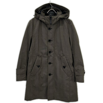 BLACK LABEL CRESTBRIDGE Brown Wool Blend Laminated City Parka Jacket