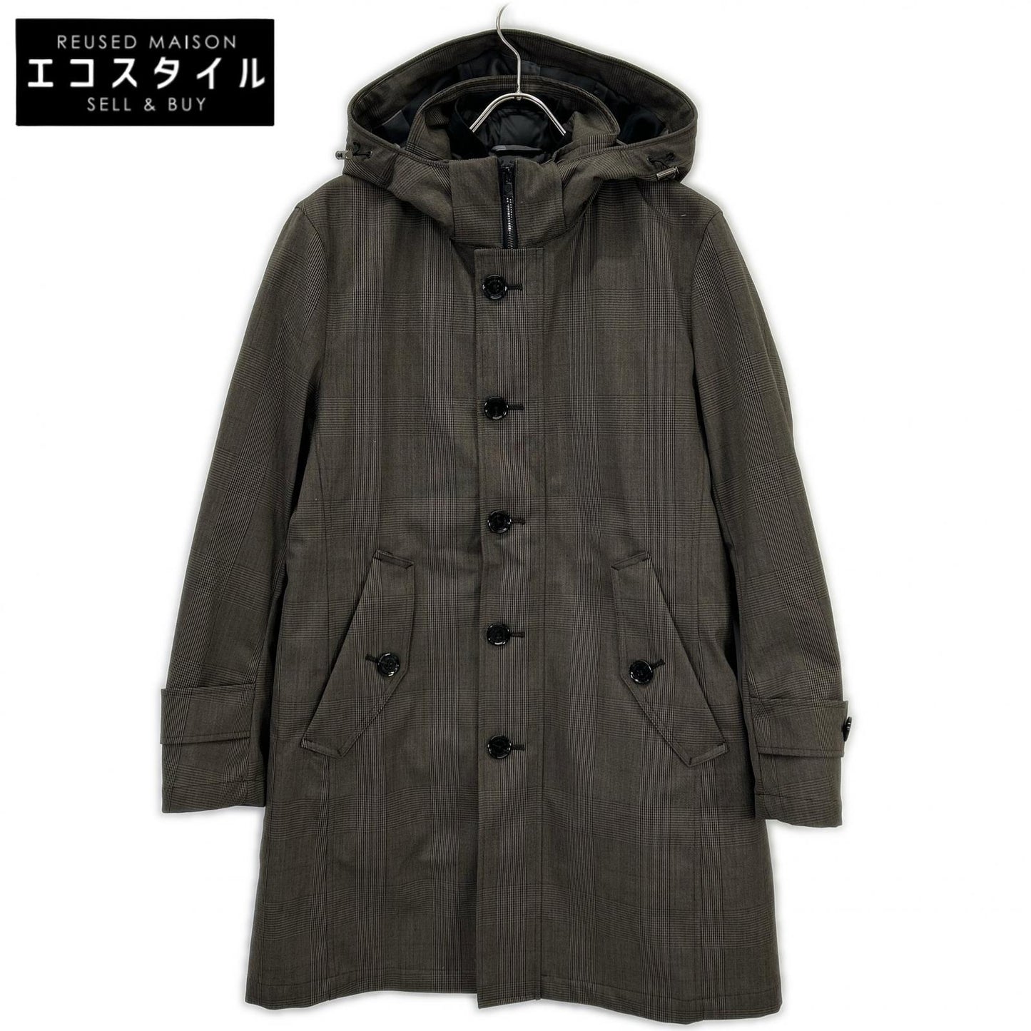 BLACK LABEL CRESTBRIDGE Brown Wool Blend Laminated City Parka Jacket