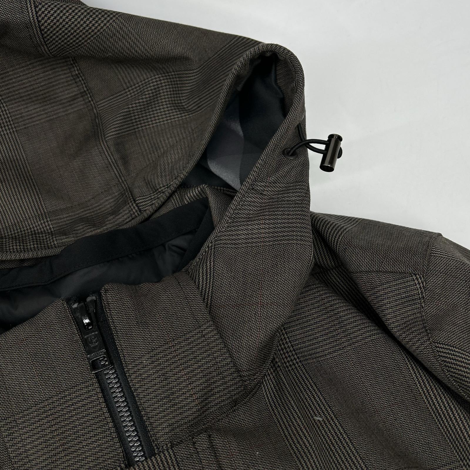 BLACK LABEL CRESTBRIDGE Brown Wool Blend Laminated City Parka Jacket
