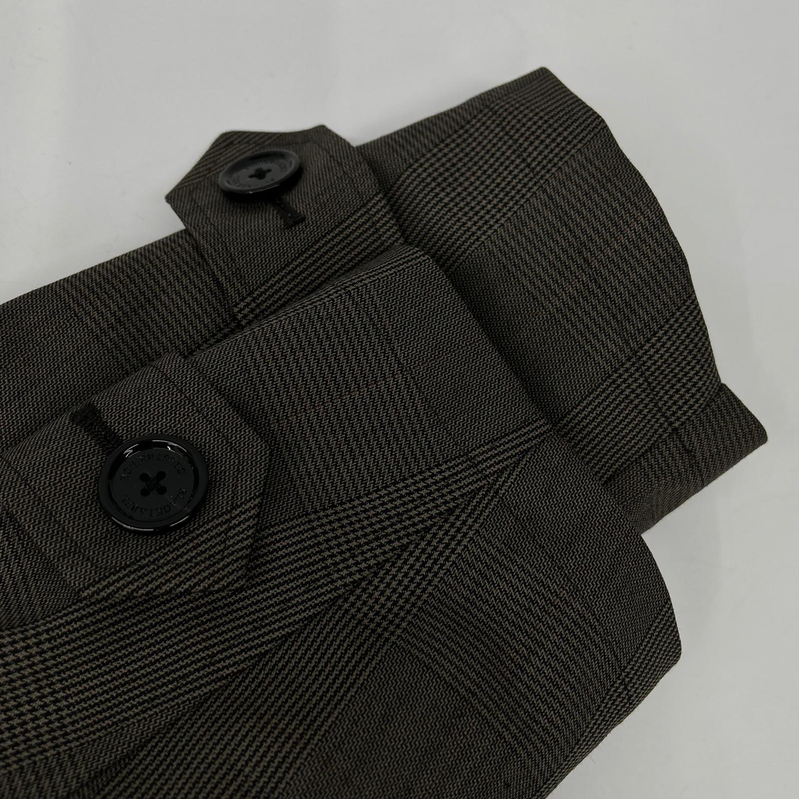 BLACK LABEL CRESTBRIDGE Brown Wool Blend Laminated City Parka Jacket