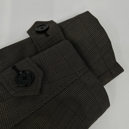 BLACK LABEL CRESTBRIDGE Brown Wool Blend Laminated City Parka Jacket
