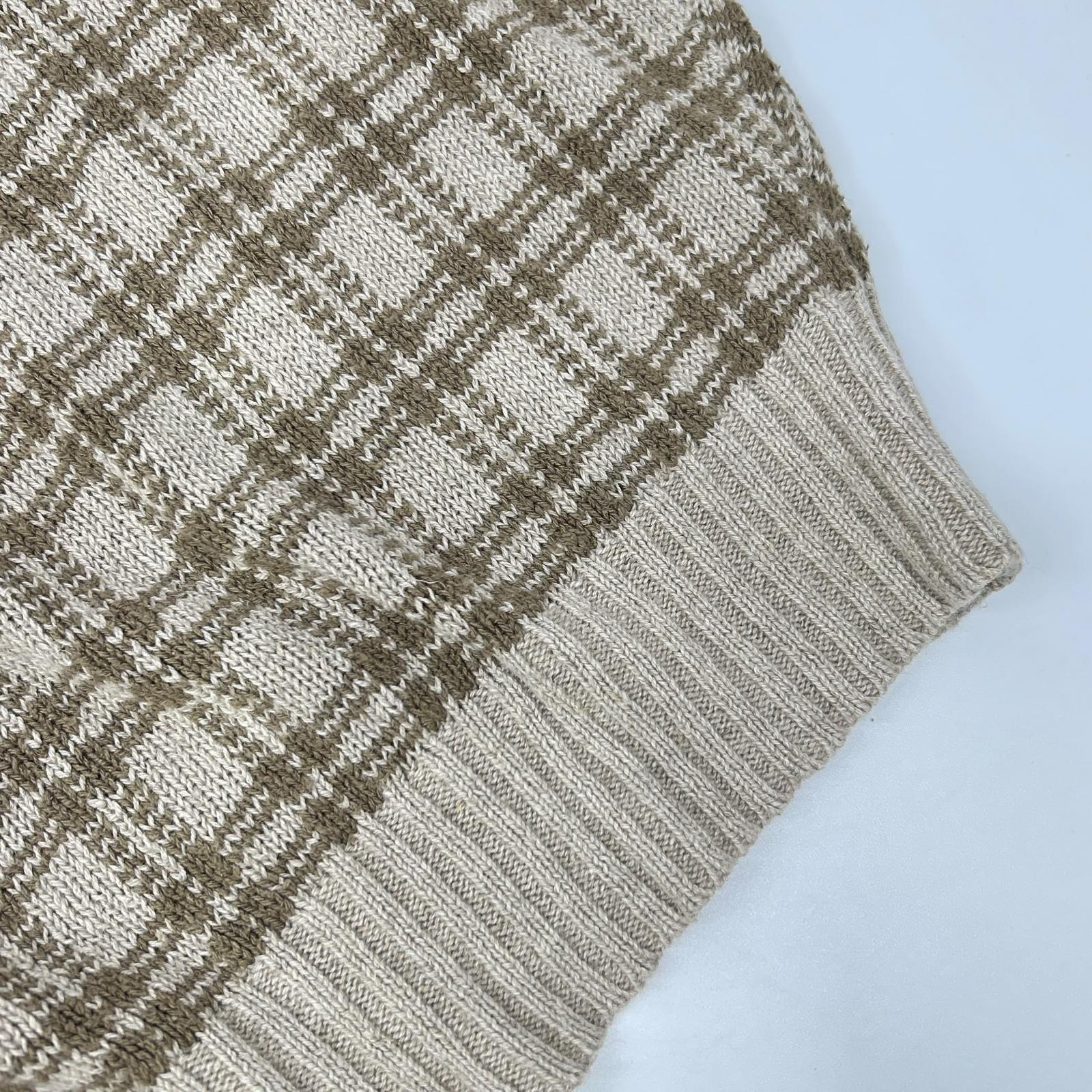 POLObyRalphLauren ポロラルフローレン 90s ベージュ×カーキ ブロックチェックニット トップス