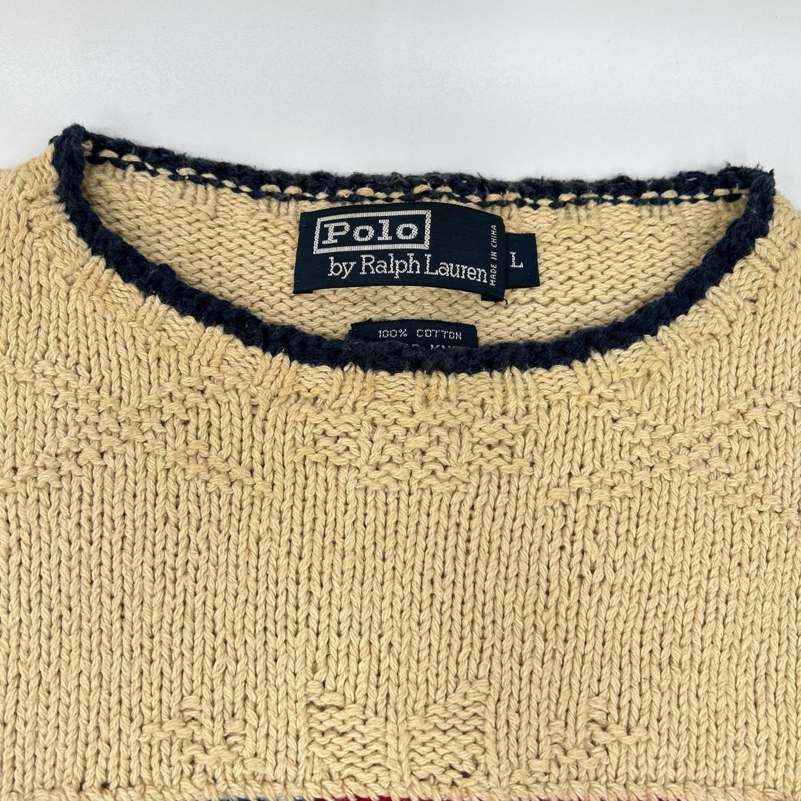 POLO RALPH LAUREN ポロ ラルフローレン アイボリー 星条旗 刺繍