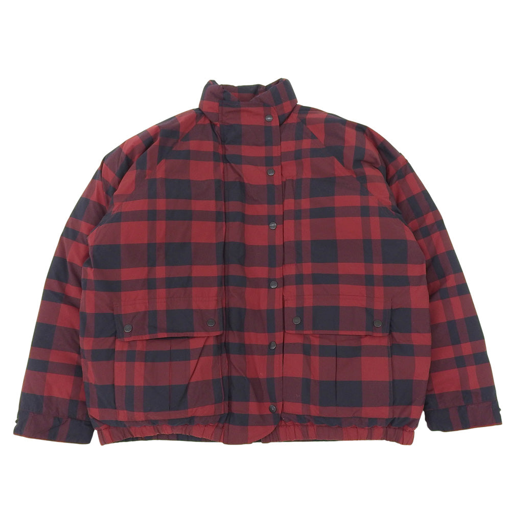 POLO RALPH LAUREN ポロ ラルフローレン チェック ダウンジャケット アウター メンズ レッド×ブラック M 90s ジャケット