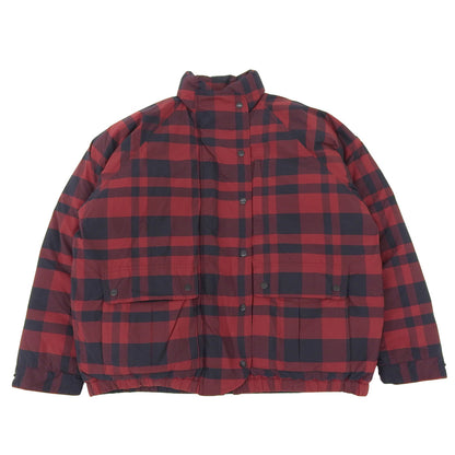 POLO RALPH LAUREN ポロ ラルフローレン チェック ダウンジャケット アウター メンズ レッド×ブラック M 90s ジャケット