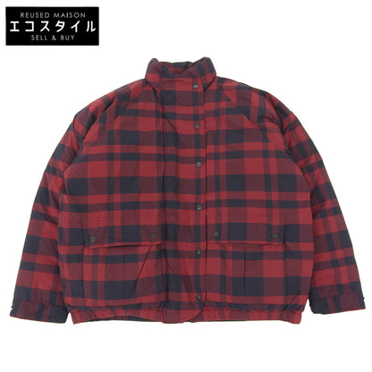 POLO RALPH LAUREN ポロ ラルフローレン チェック ダウンジャケット アウター メンズ レッド×ブラック M 90s ジャケット