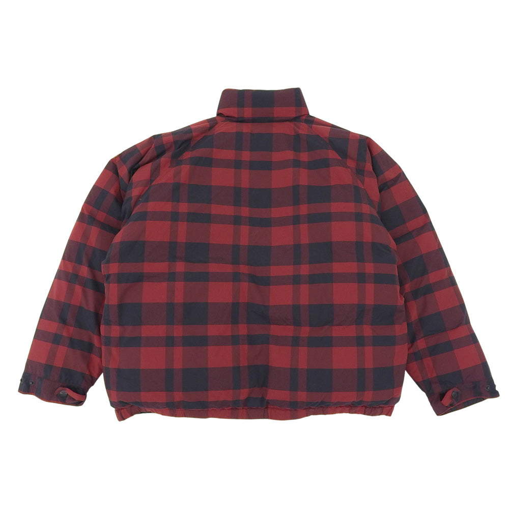 POLO RALPH LAUREN ポロ ラルフローレン チェック ダウンジャケット アウター メンズ レッド×ブラック M 90s ジャケット