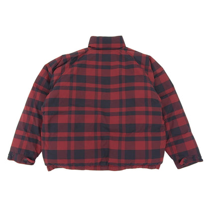 POLO RALPH LAUREN ポロ ラルフローレン チェック ダウンジャケット アウター メンズ レッド×ブラック M 90s ジャケット