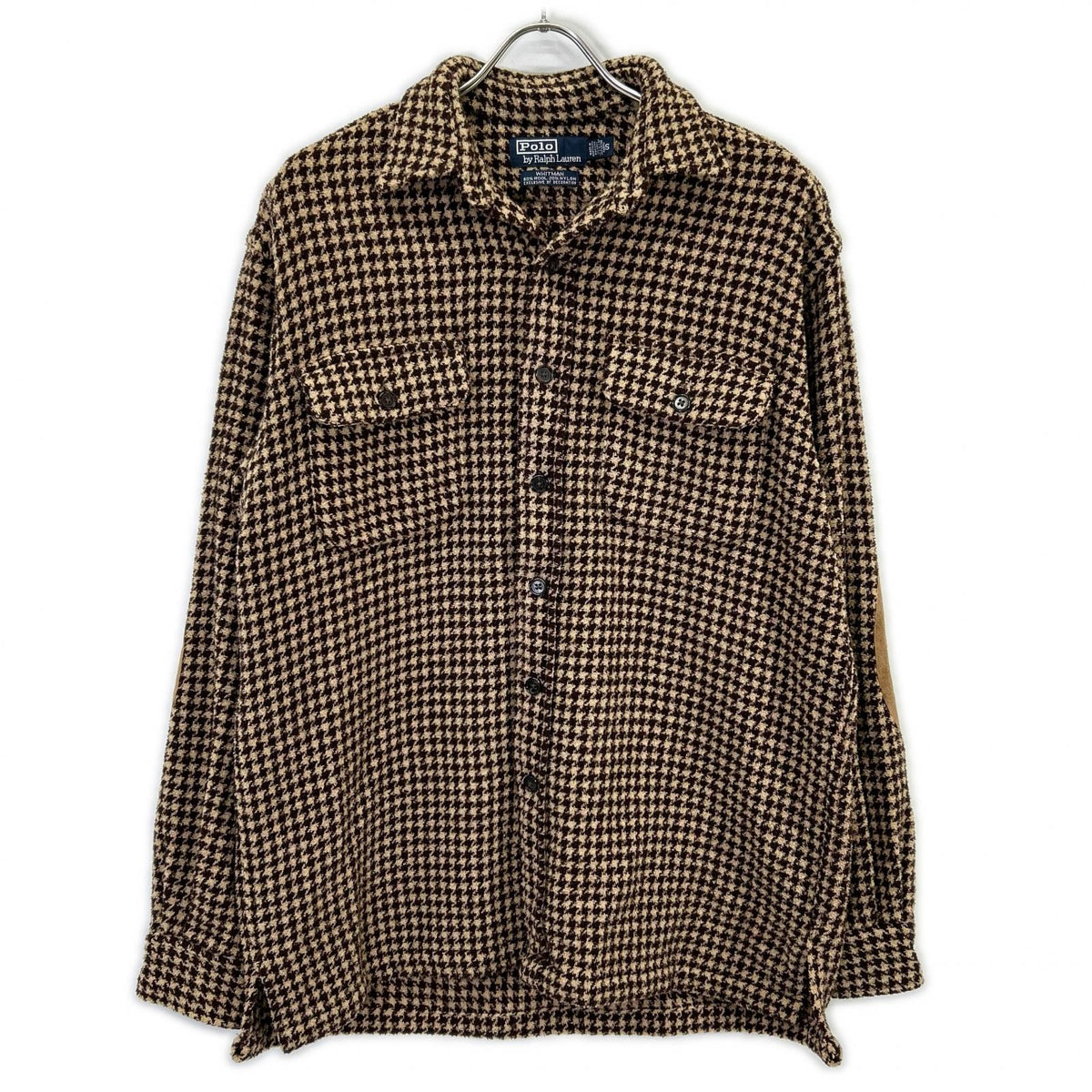 POLO RALPH LAUREN ポロ ラルフローレン ブラウン ウール ハウンドトゥース シャツジャケット　WHITMAN ジャケット