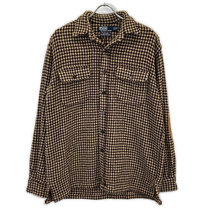 POLO RALPH LAUREN ポロ ラルフローレン ブラウン ウール ハウンドトゥース シャツジャケット　WHITMAN ジャケット