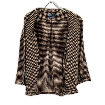 POLO RALPH LAUREN ポロ ラルフローレン ﾌﾞﾗｳﾝ ｳｰﾙ ﾊｳﾝﾄﾞﾄｩｰｽ ｼｬﾂｼﾞｬｹｯﾄ　WHITMAN ジャケット S