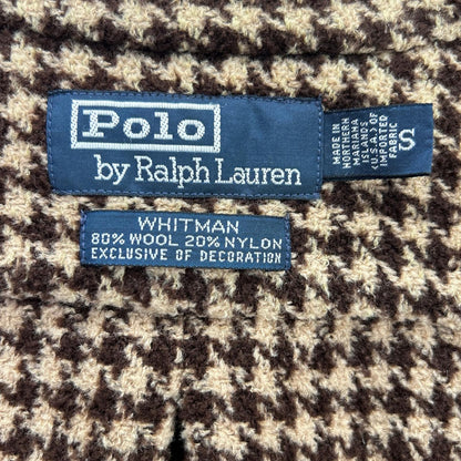 POLO RALPH LAUREN ポロ ラルフローレン ﾌﾞﾗｳﾝ ｳｰﾙ ﾊｳﾝﾄﾞﾄｩｰｽ ｼｬﾂｼﾞｬｹｯﾄ　WHITMAN ジャケット S