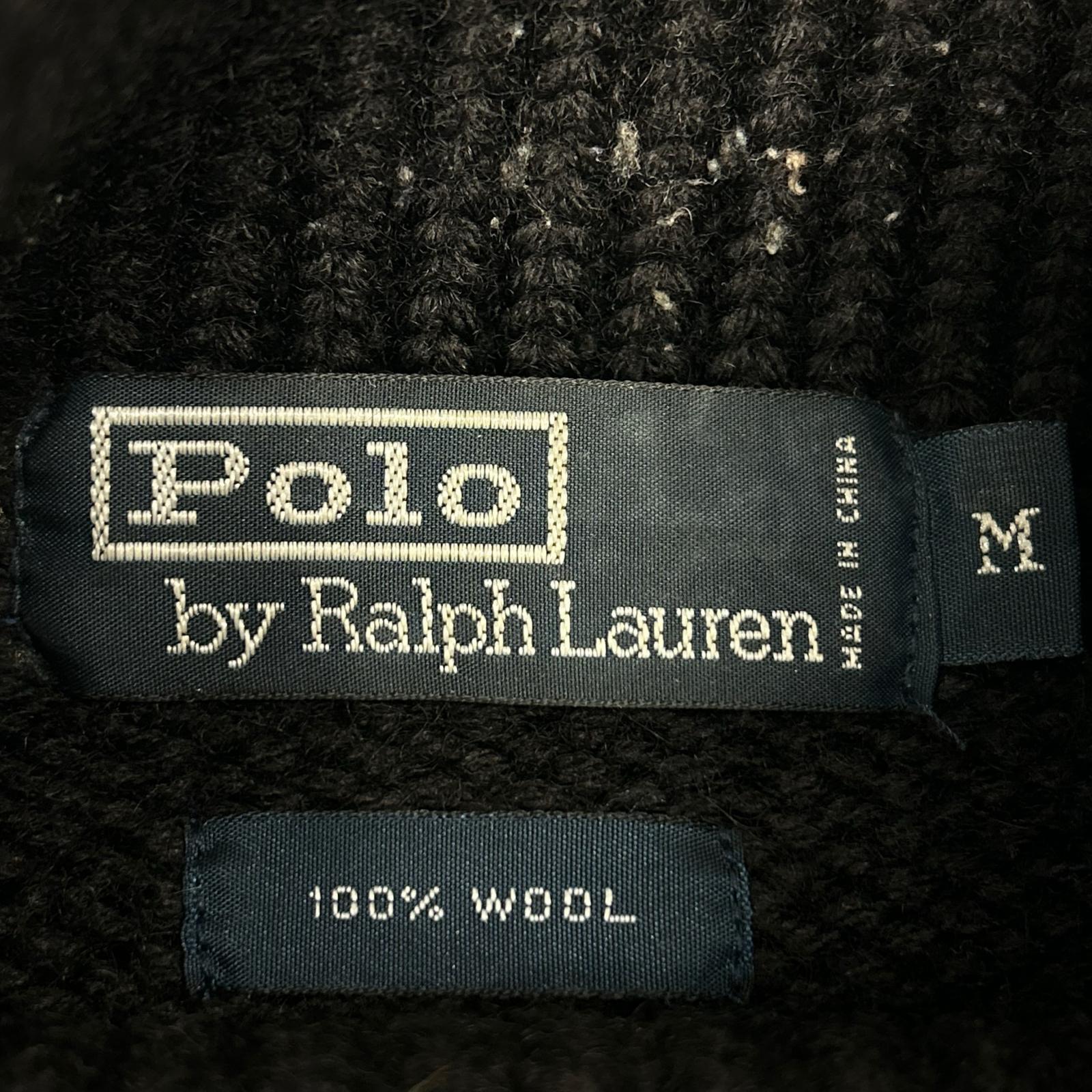90s Black P Logo Turtleneck Knit Top M Men's