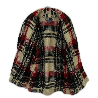 POLO RALPH LAUREN ポロ ラルフローレン ウール チェック柄 バンドニット カーディガン トップス