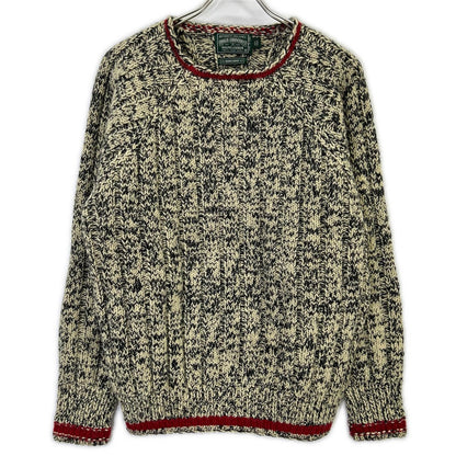 POLO COUNTRY Ivory Wool Crew Neck Knit Top M