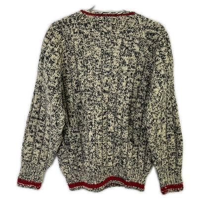 POLO COUNTRY Ivory Wool Crew Neck Knit Top M