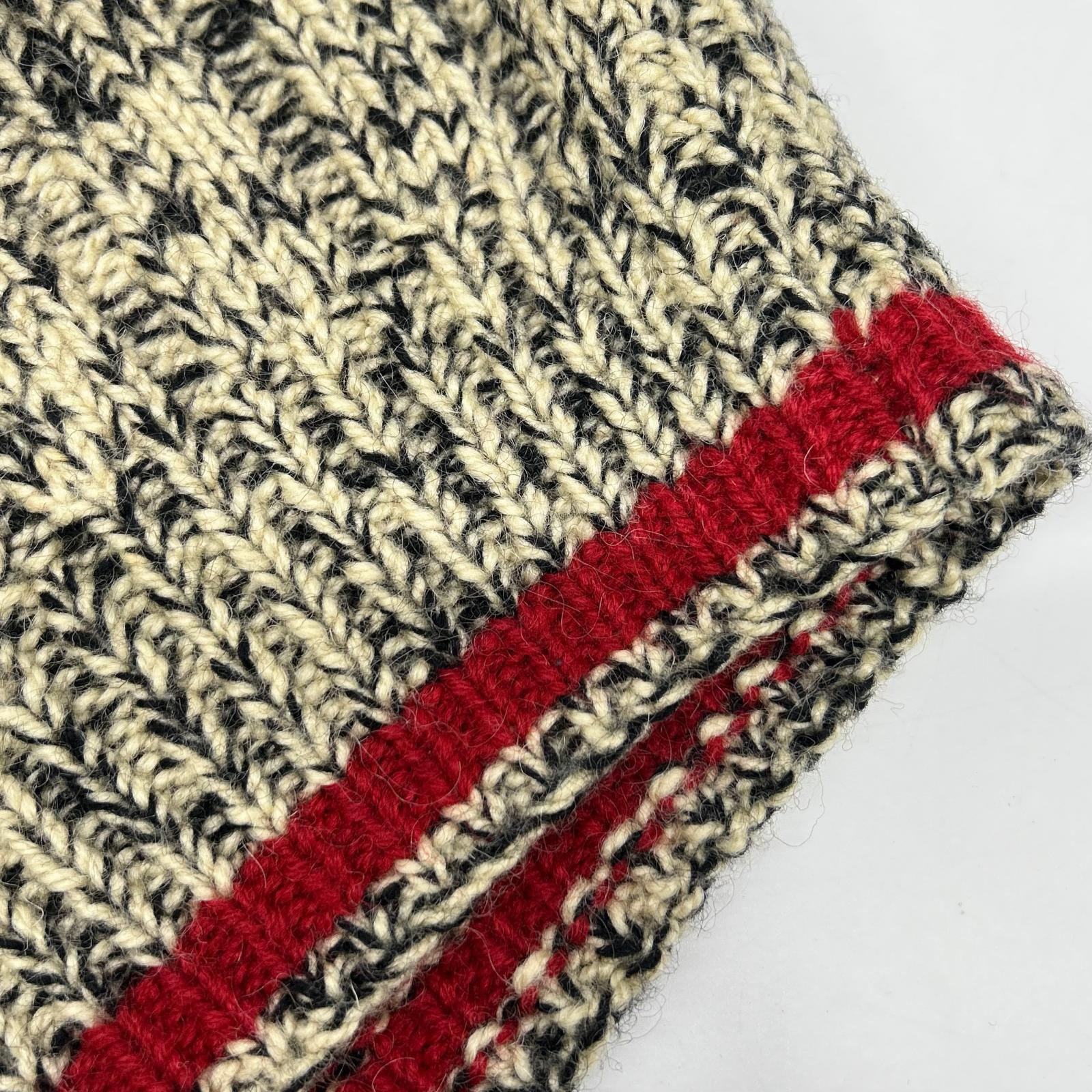 POLO COUNTRY Ivory Wool Crew Neck Knit Top M