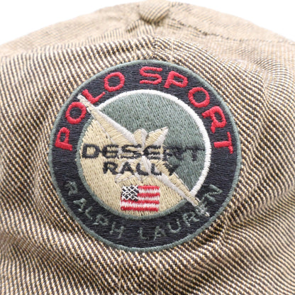 Polo Sport Ralph Lauren 90s Patch Embroidery Leather Visor Cap Hat