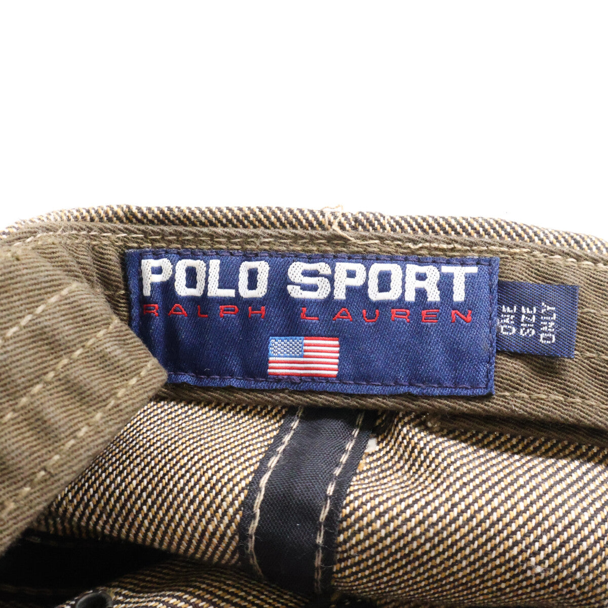 Polo Sport Ralph Lauren 90s Patch Embroidery Leather Visor Cap Hat