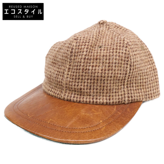PoloSportRalphLauren 保罗运动拉夫劳伦 90年代 皮革遮阳帽 格纹棒球帽