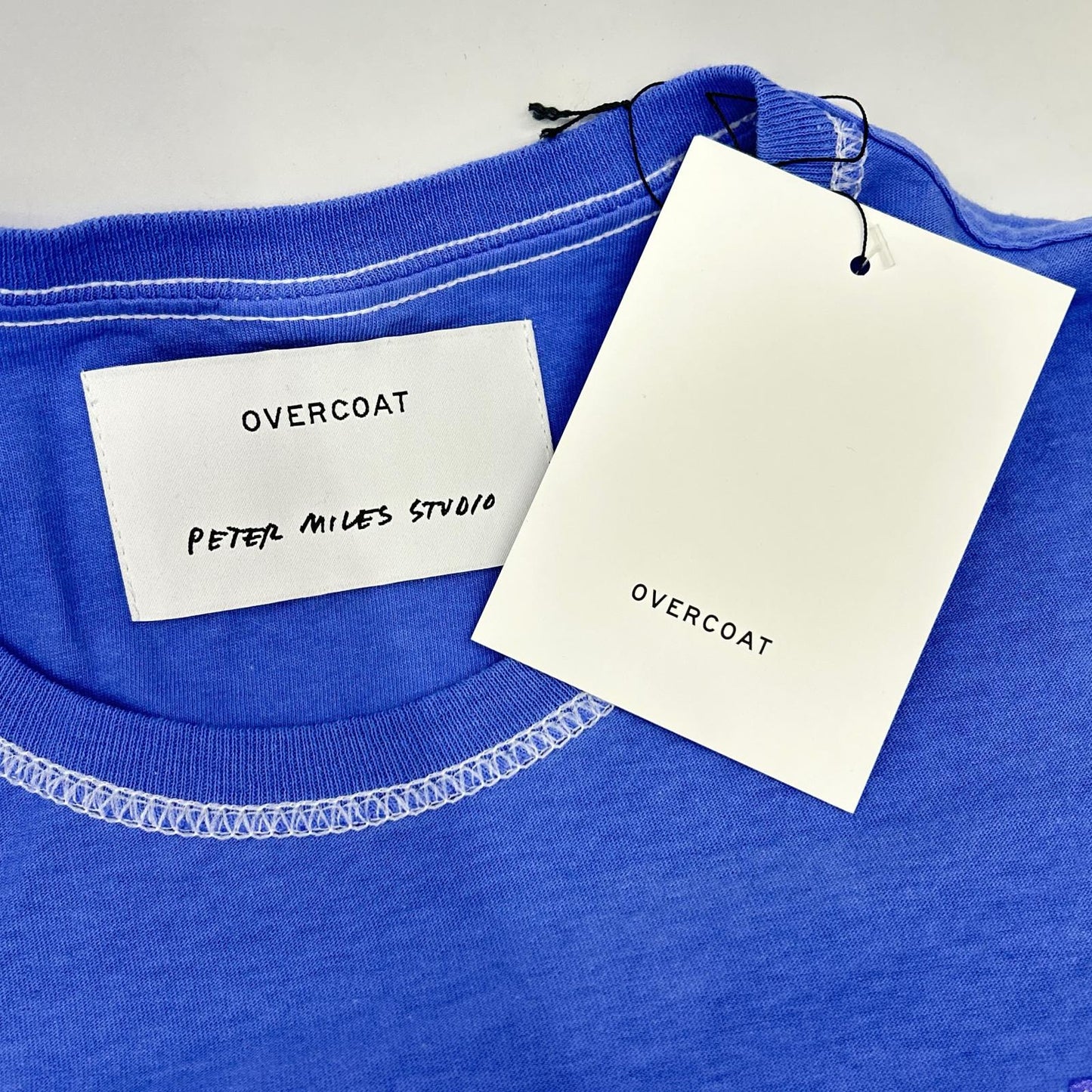 OVERCOAT 大衣 F24PANDA-WBG 蓝色信息印花T恤上衣