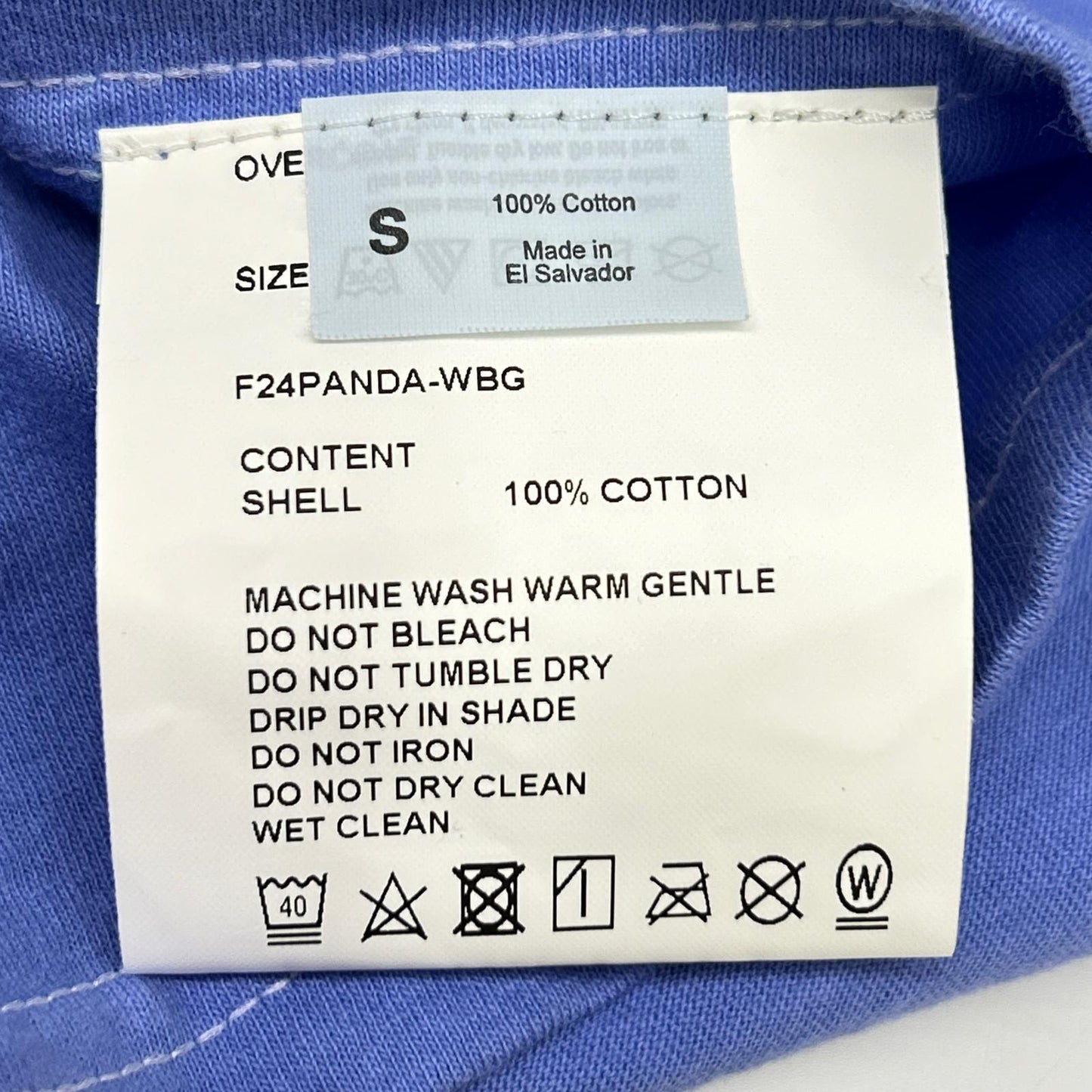 OVERCOAT 大衣 F24PANDA-WBG 蓝色信息印花T恤上衣