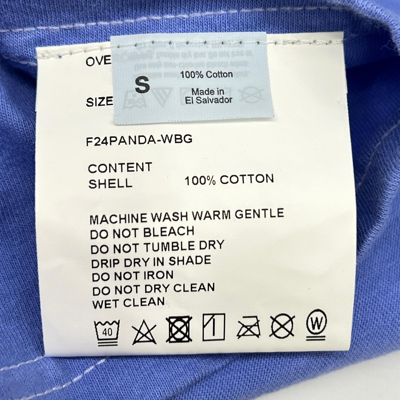 OVERCOAT 大衣 F24PANDA-WBG 蓝色信息印花T恤上衣