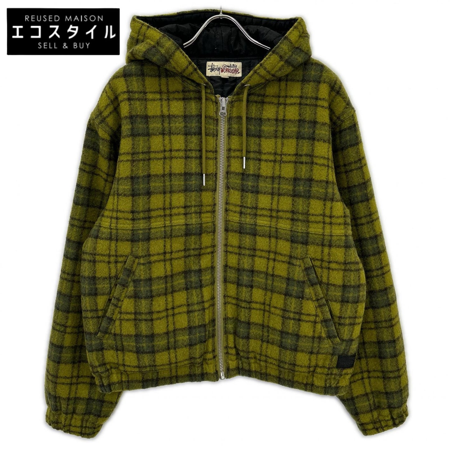 24AW 115811 绿色 格纹 羊毛格纹工装夹克 M 男士