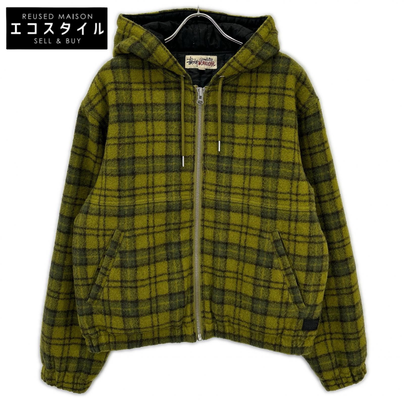 24AW 115811 绿色 格纹 羊毛格纹工装夹克 M 男士