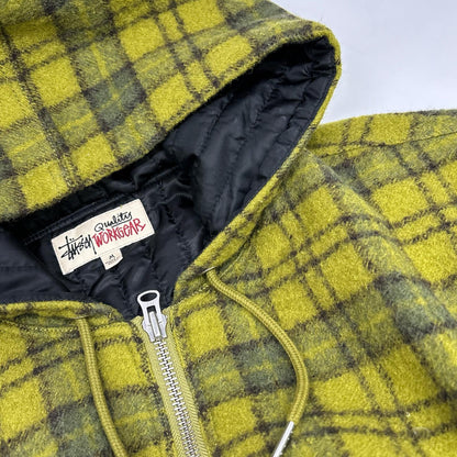 24AW 115811 绿色 格纹 羊毛格纹工装夹克 M 男士