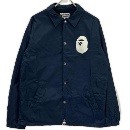 A BATHING APE 001GDD201001X Navy Nylon Coach Jacket
