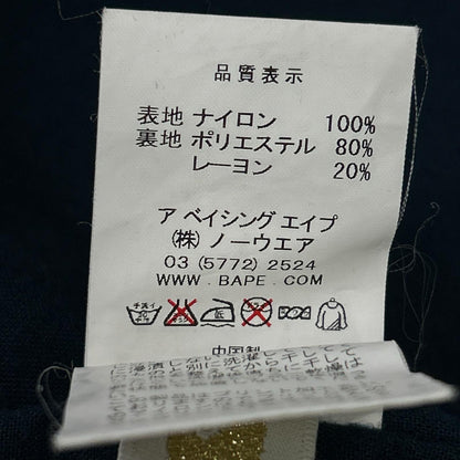 A BATHING APE 001GDD201001X Navy Nylon Coach Jacket