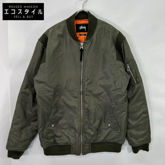 stussy ステューシー カーキ MA-1 フライトジャケット ジャケット