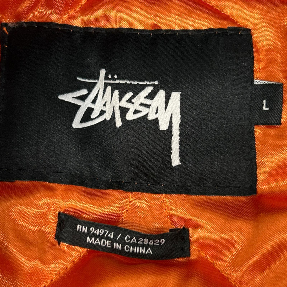 stussy Khaki MA-1 Flight Jacket Jacket