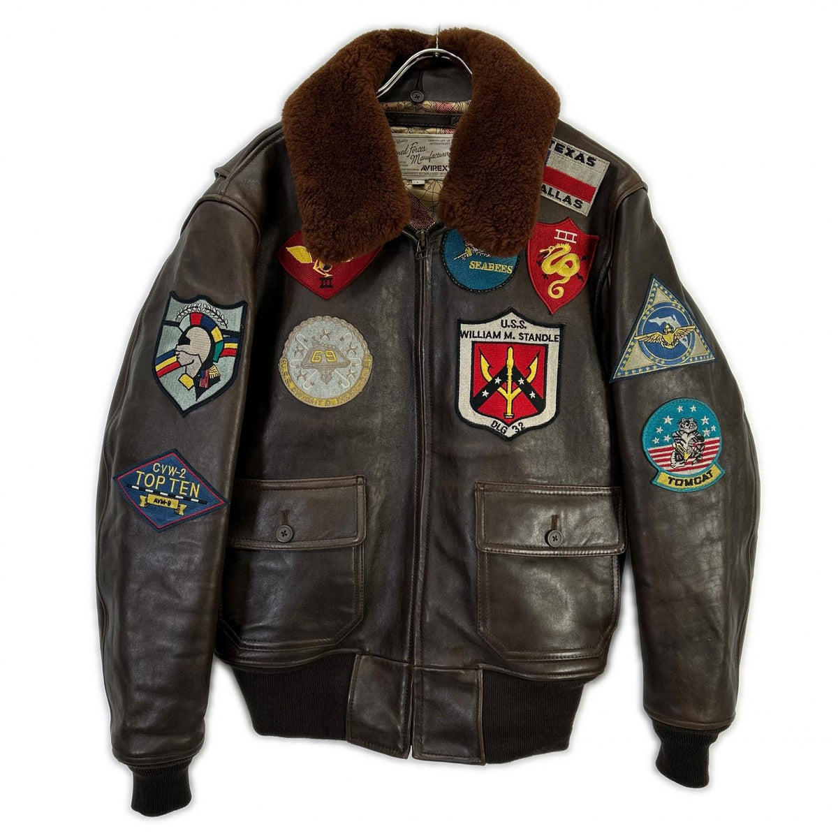 AVIREX アヴィレックス 6181013 ブラウン G-1 フライト トップガン レザー ジャケット ジャケット