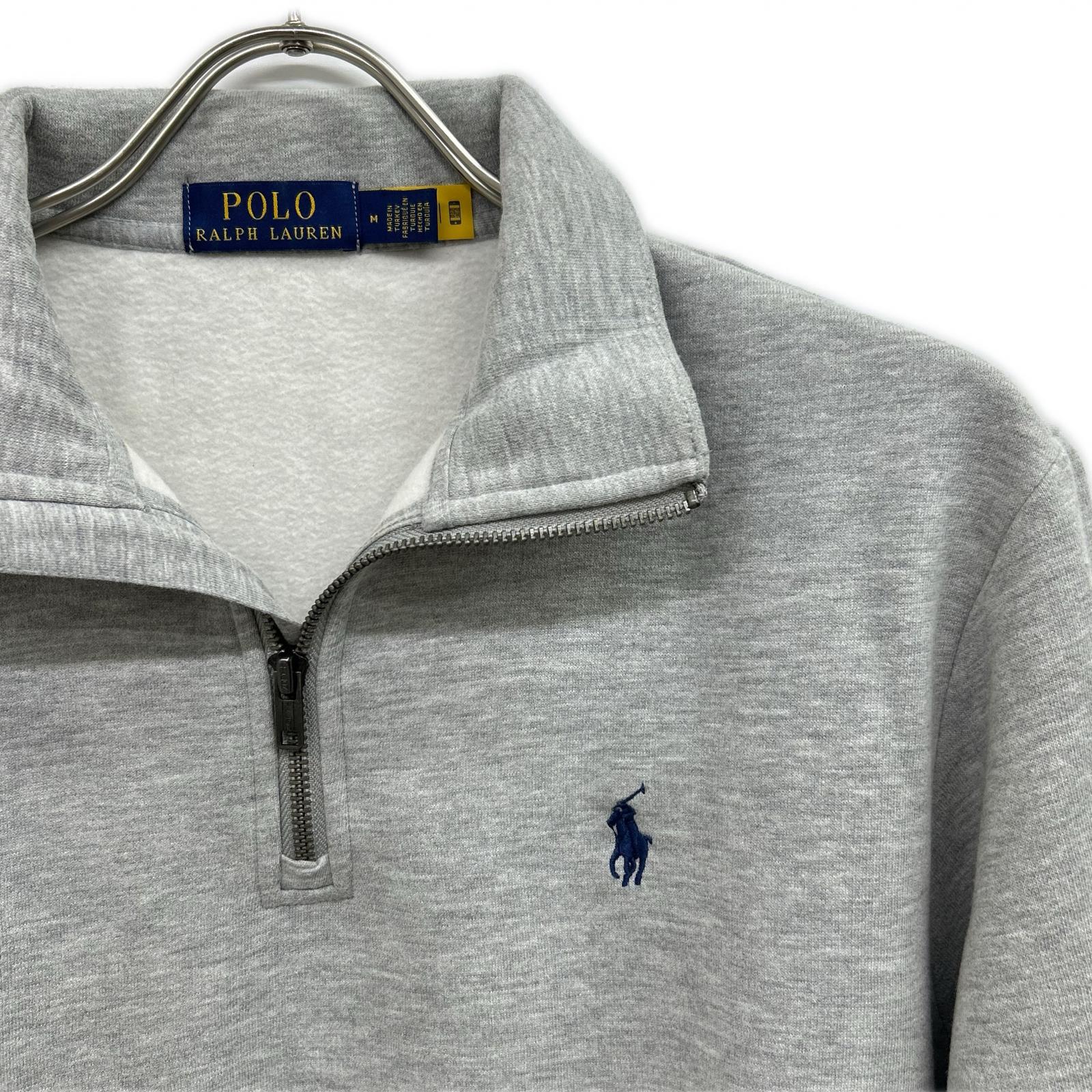 POLO RALPH LAUREN ポロ ラルフローレン 23年 グレー ハーフジップ フリース スウェットシャツ トップス