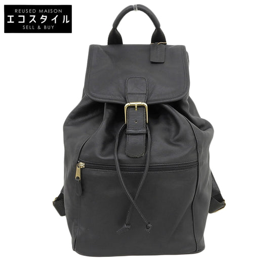 COACH Old Coach Leather Backpack Women's Black 0529 Backpack
