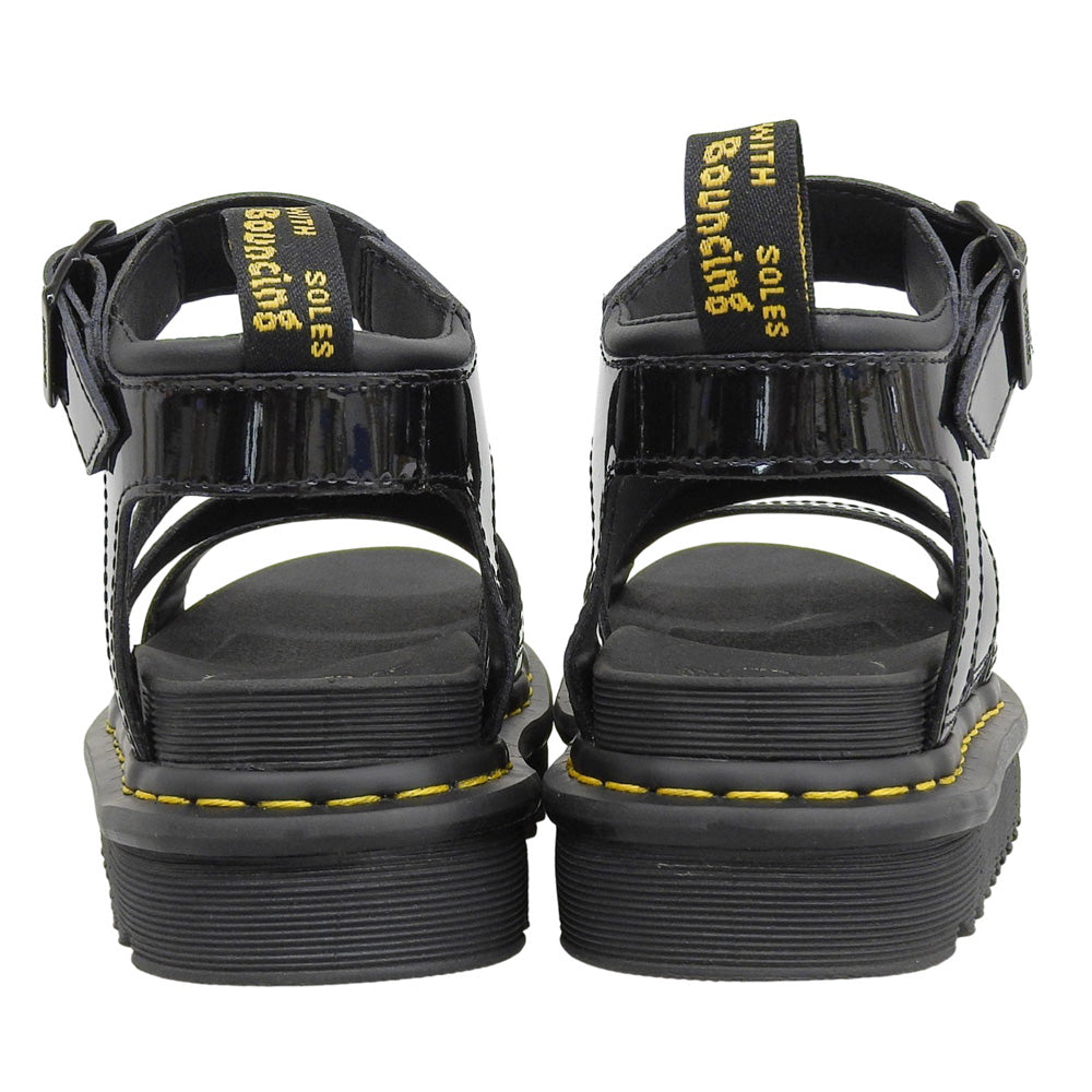 Dr.Martens 马丁靴 绑带凉鞋 女士 黑色 37 UK4 24192001 鞋子