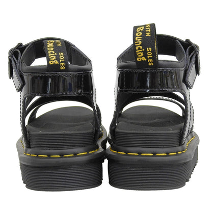 Dr.Martens 马丁靴 绑带凉鞋 女士 黑色 37 UK4 24192001 鞋子