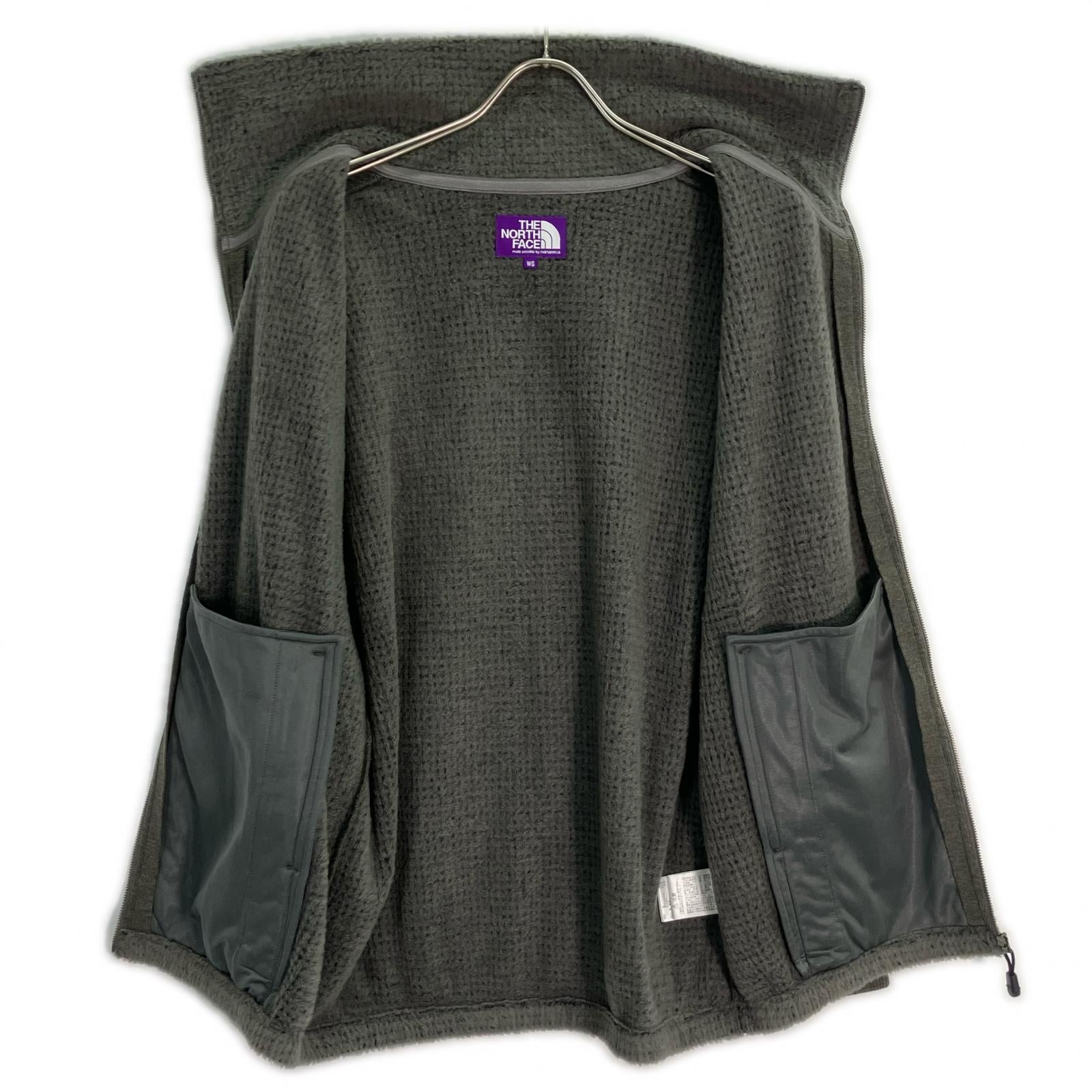 THE NORTH FACE PURPLE LABEL N25FA053 Gray Wool Fleece Zip-Up Sweater Tops