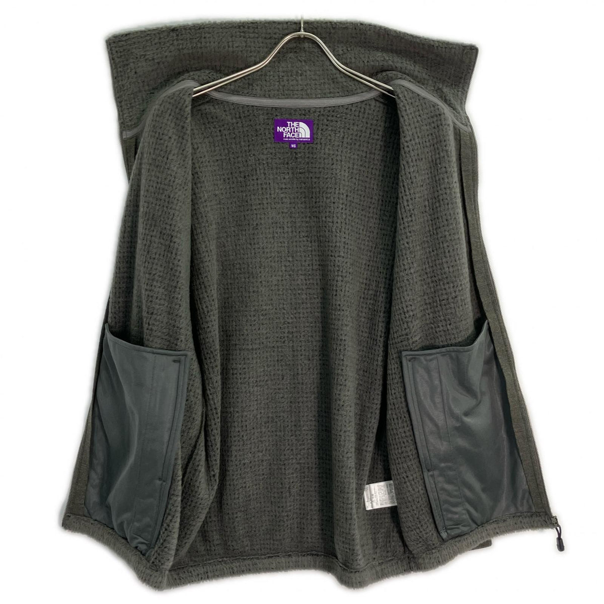 THE NORTH FACE PURPLE LABEL N25FA053 Gray Wool Fleece Zip-Up Sweater Tops