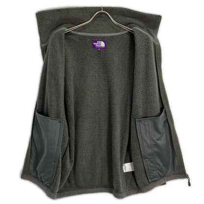 THE NORTH FACE PURPLE LABEL N25FA053 Gray Wool Fleece Zip-Up Sweater Tops